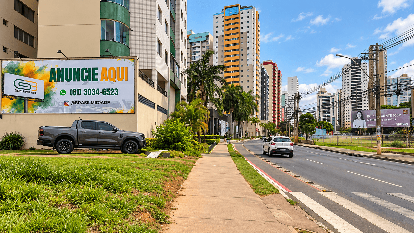 Empena — Águas Claras | Empena avenida Castanheiras próximo Uniplan